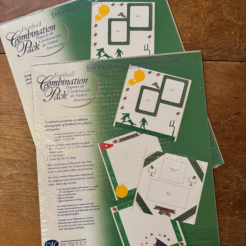 Creative Memories Football Combination Pack, 2 packs